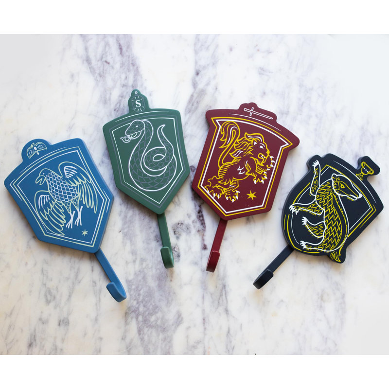 Support de rangement à crochets muraux Harry Potter Poudlard | Ensemble de 4