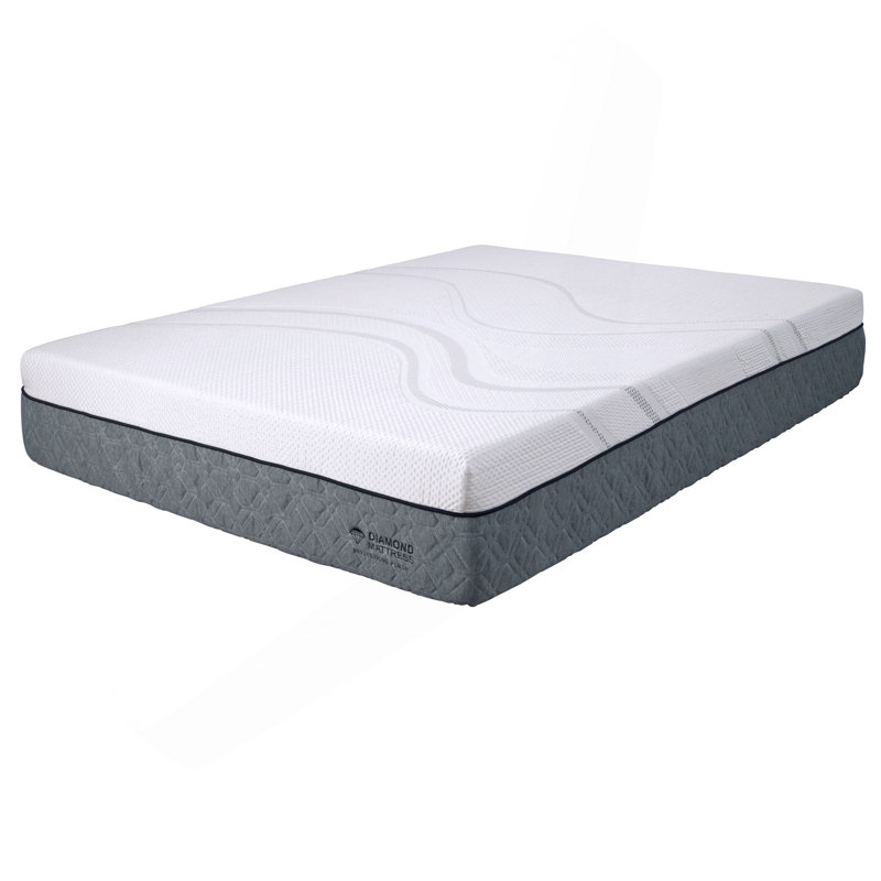 Mousse viscoélastique graphène Diamond Capri, fraîche, conforme, sensible au toucher ferme de 12 po (simple), certifiée Greenguard Gold, fabriquée aux États-Unis, prête pour l'étiquette blanche