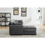 Couché 3 avec, en L moderne, chenille grise, design polyvalent en forme de L, canapé