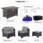 Yasmina 8-Pieces All-Weather Wicker Outdoor Conversation Sets With 55,000 BTU Fire Pit Table And Cushions-175164815