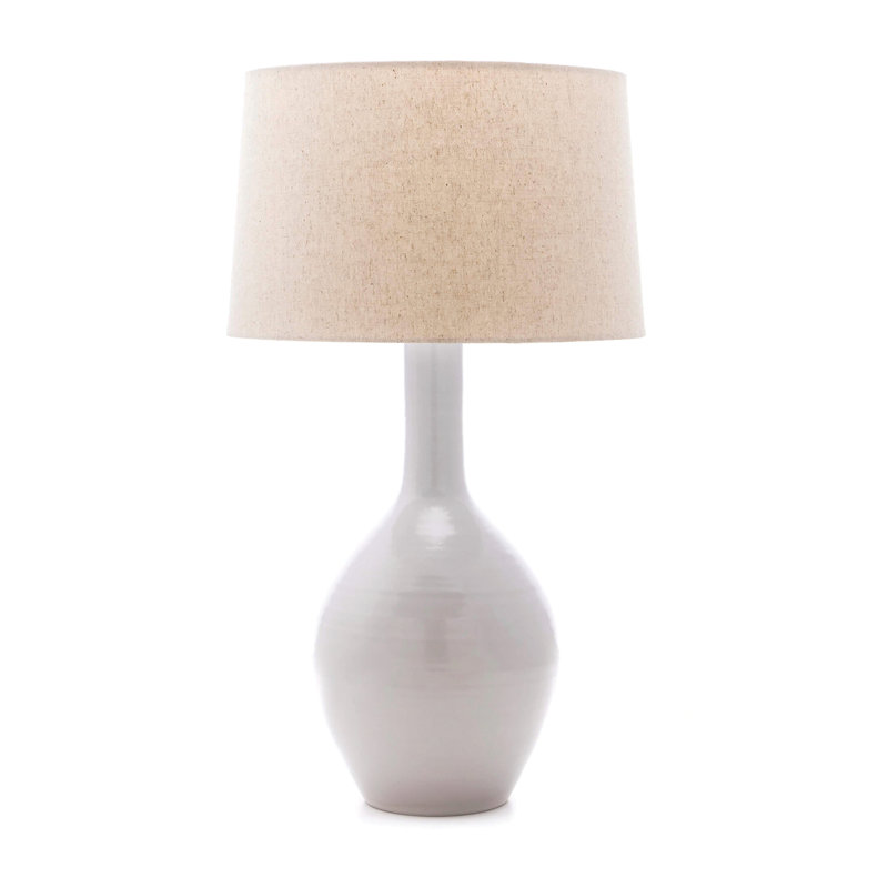 Warren 20.5" Table Lamp Base, Alabaster, 20.5" H x 7.75" W x 7.75" D