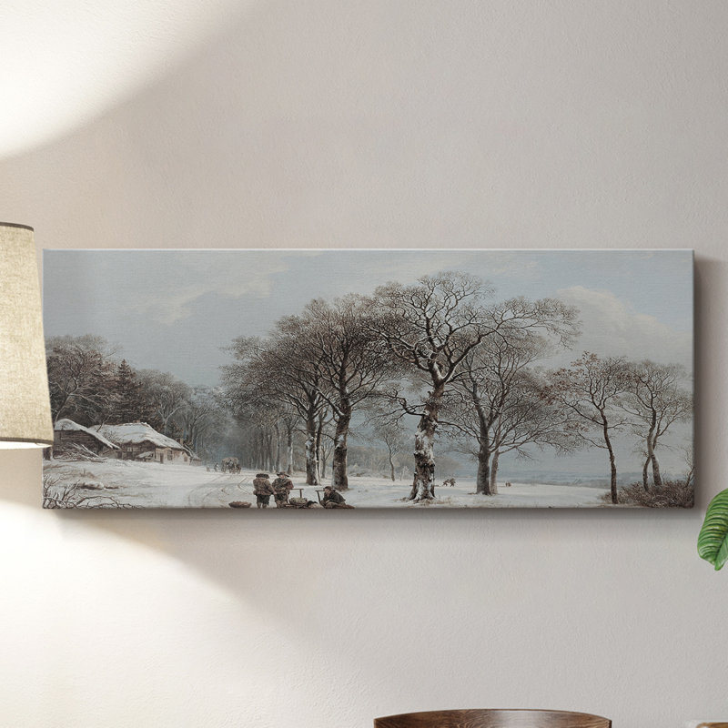 Série paysage - CCCCXCIX - Toile tendue avec châssis - Prêt à accrocher, H 12 po x l 30 po