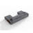 U-shaped Sectionals (Dark Gray)
