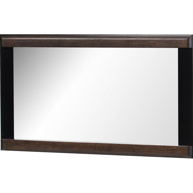 Katzman Solid + Manufactured Oak Mirror, Chocolate Oak
