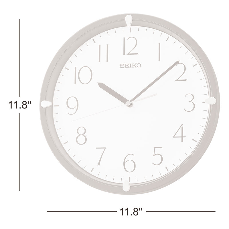 QHA007GLH Wall Clock, Gold, Gold