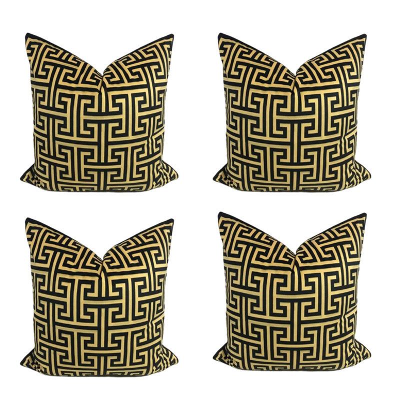 Housse de coussin en velours, Or