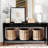 Black Solid + Manufactured Wood Rectangular Console Table-1693296792-1693296793