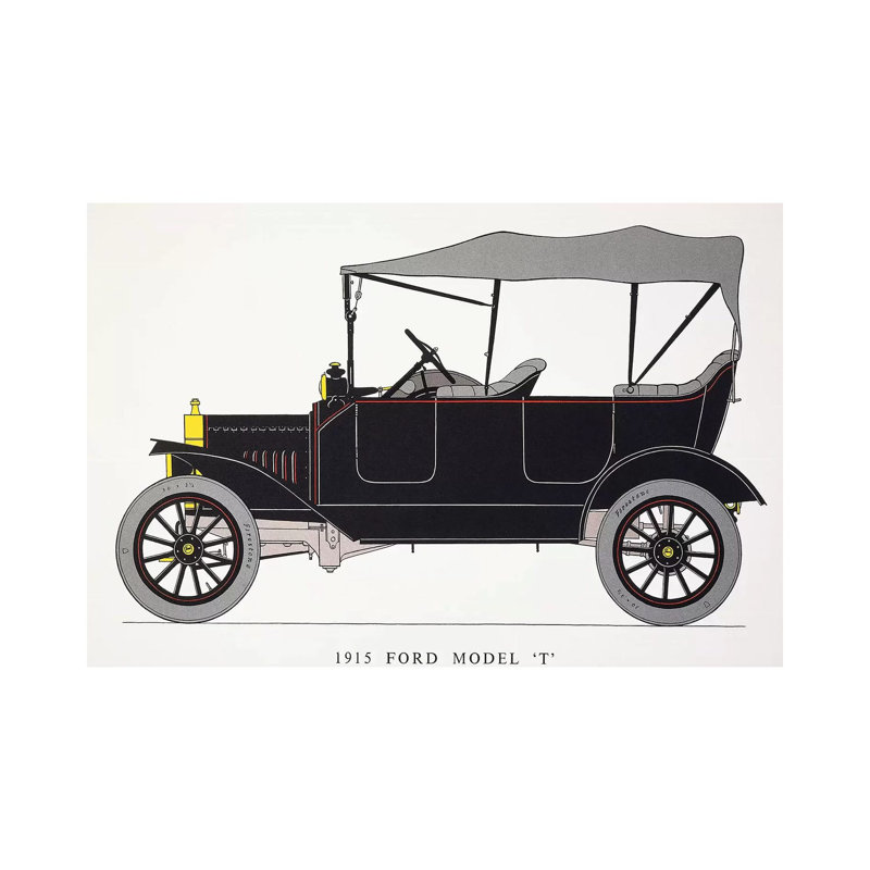 Auto: Model T Ford, 1915 - Wrapped Canvas Print, 20.32 cm H x 30.48 cm W