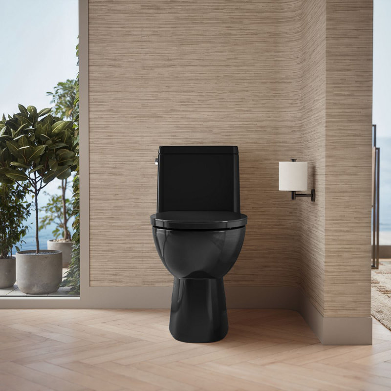 Reach™ 1.28 GPF Water Efficient Elongated Toilet, Black