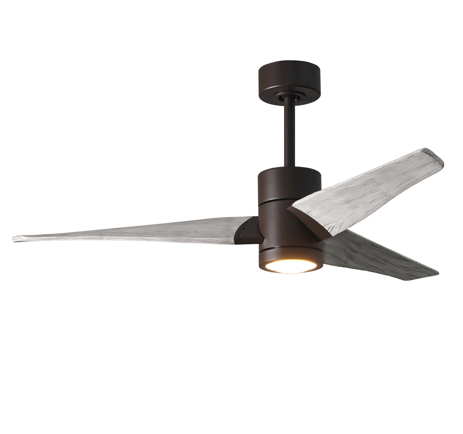3 Blade Ceiling Fan with LED Light Kit, Textured Bronze/Barn Wood, 60", Barn Wood Tone