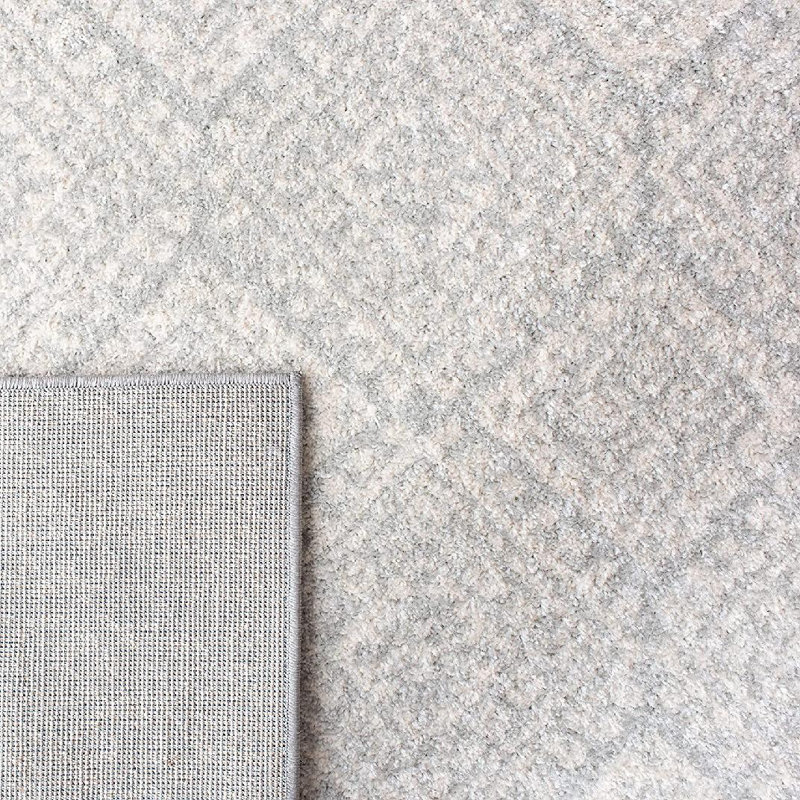 Lorenco Power Loom LightGray/Ivory Rug, Runner 2' x 8'