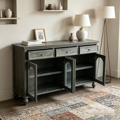59.06" Farmhouse Sideboard Buffet Cabinet