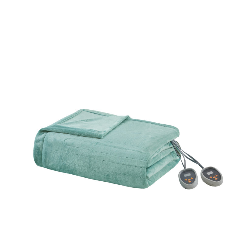 Couverture chauffante ultra-douce chauffante, Double, Aigue-marine