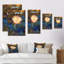 Fleurs de lotus jaune grunge - reproduction de cadre photo sur toile-1710168909-1710168903