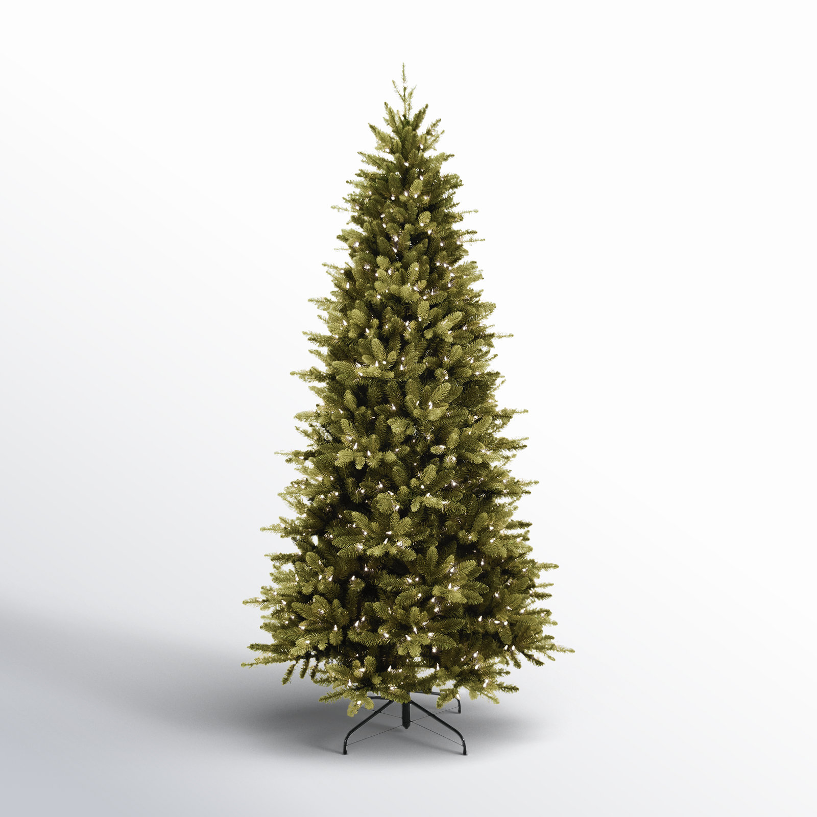 Lighted Artificial Spruce Christmas Tree, 7.5' H