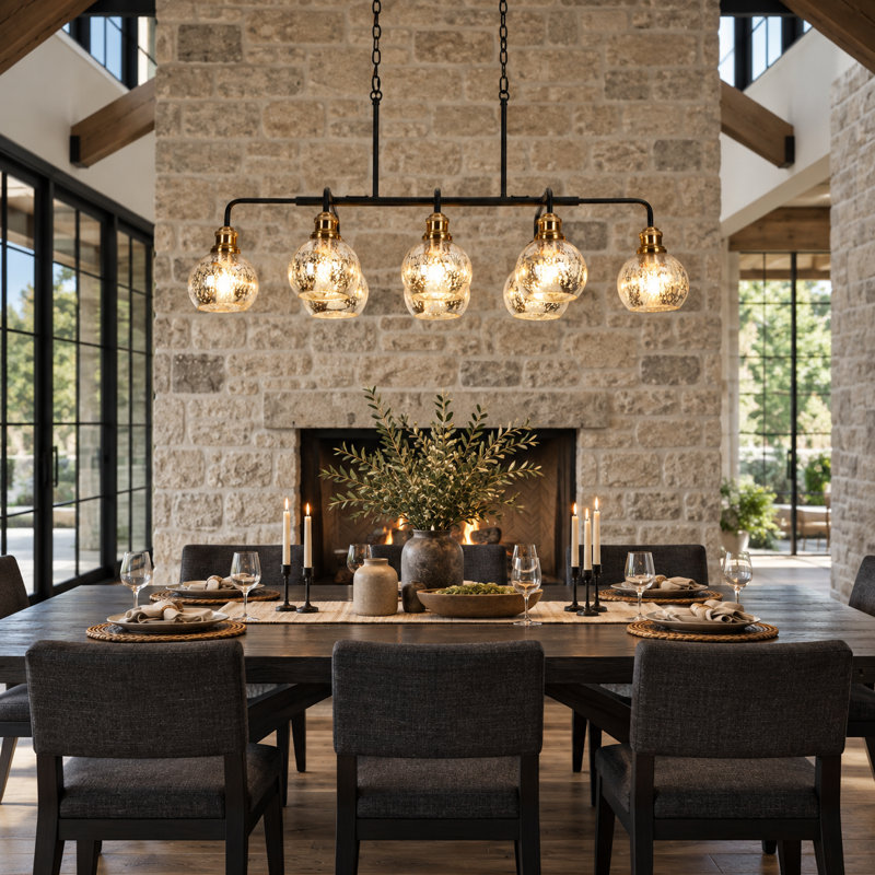Jaciyon 8 - Light Dimmable Dining Room Modern Linear Chandelier