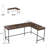 Arnisha L-Shaped Metal Base Computer Desk
