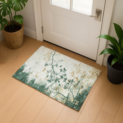 Premium Machine Washable Jacquez AMF1798 Floral Rug