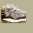 Luxurious Taupe Polyester Bedding Sets With Modern Charmeuse Design