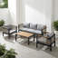 Ensemble de canapé de patio en bois d'acacia - Mobilier de conversation extérieur élégant avec coussins-1551438222
