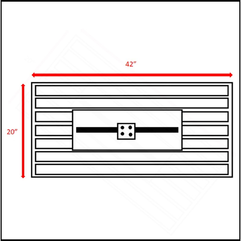 Table de foyer d'extérieur en acier avec couvercle H 25 po x l 42 po