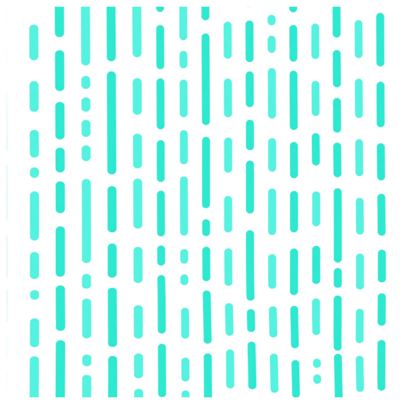 Couvertures turquoise à lignes verticales, 50in W x 60in H