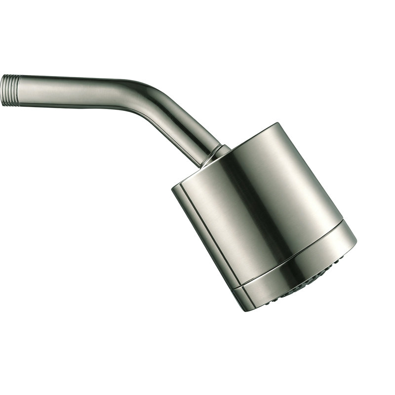 Pomme de douche ronde 3/16/2 pouces en ABS Kingston Kingston, Nickel brossé