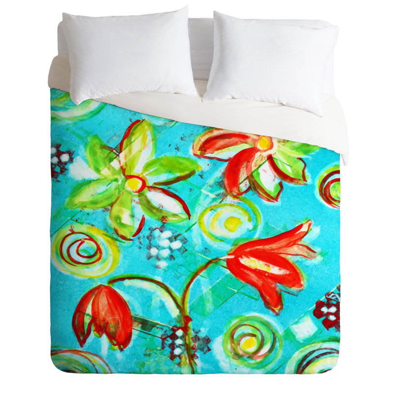 Housse de couette légère Tangerine Tango par Laura Trevey, Housse de couette pour grand lit