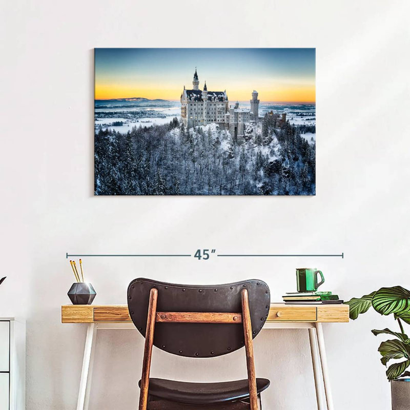 Lilie Winter Neuschwanstein Castle, H 24 po x l 36 po
