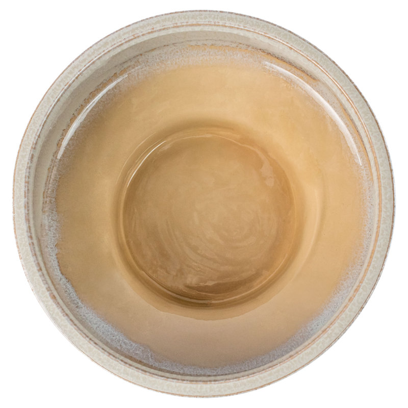 Elevated Earthenware Decorative Bowl