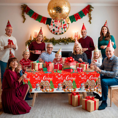 Christmas Party Supplies, 3pcs Christmas Table Cover