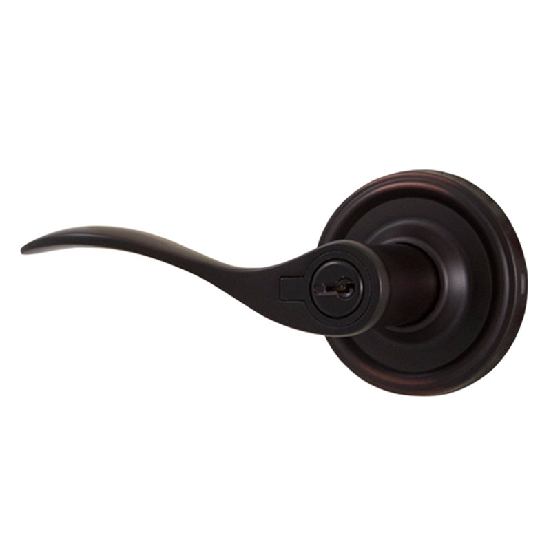 Bordeau Keyed (Entry) Door Lever, Oil Rubbed Bronze, Left