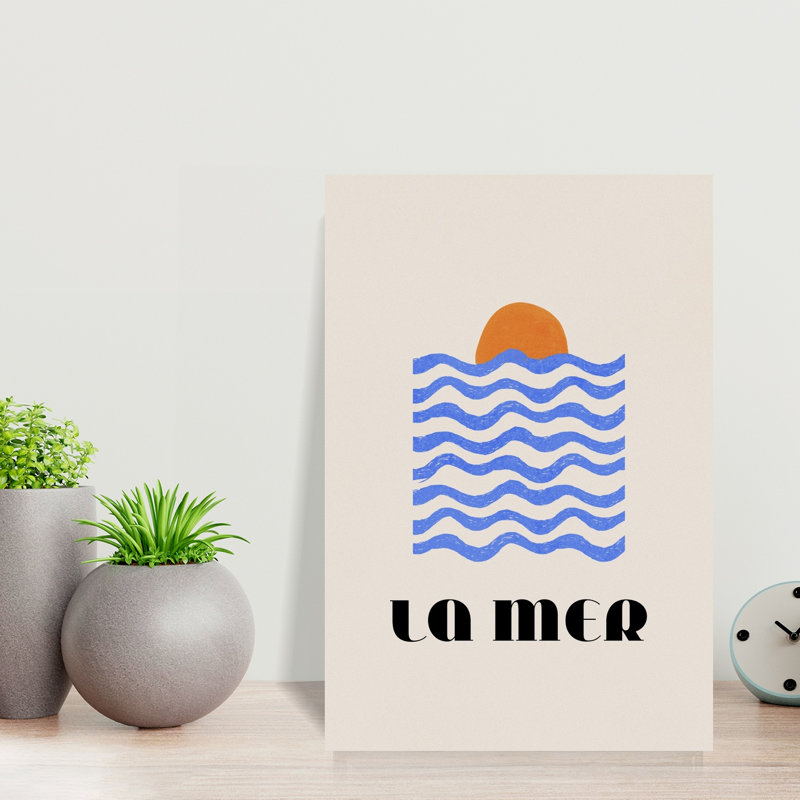 La Mer Sunset Waves by Dirkie Nell - Wrapped Canvas Print, 45.72 cm H x 30.48 cm W
