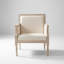 Chaise d'appoint avec cadre en bois patiné Traditional