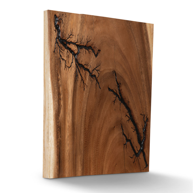 Lightning Wall Tile, Chamcha Wood