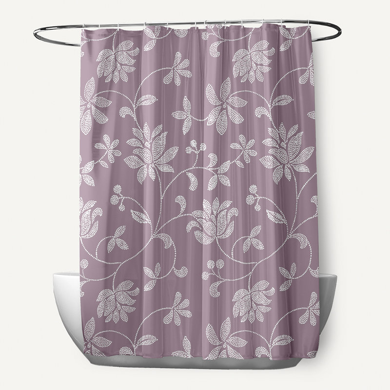 Rideau de douche simple Everill, Lavande