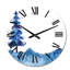 Arbre de Noël pin bleu - horloge murale transitionnelle-1553981699