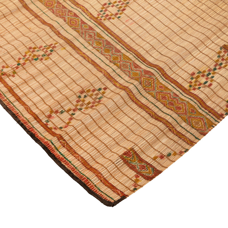 Brown Tuareg Bamboo Leather Mat - 9'6" x 9'6"