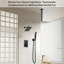 Shower Faucet Matte Black Shower System With 12 Inches And 6Inch Rain Shower Head With Handheld Spray