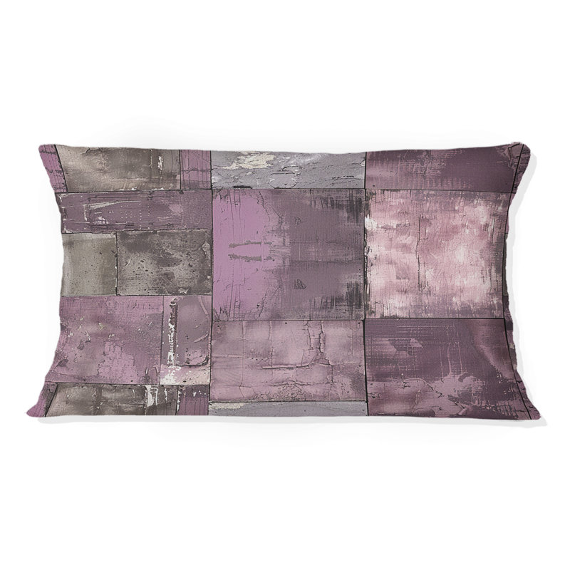 Coussin lombaire mauve d'inspiration rétro mauve