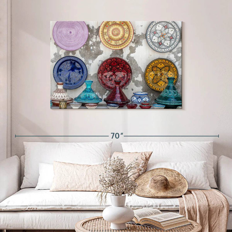 Assiettes marocaines décoratives Senne, H 30 po x l 45 po