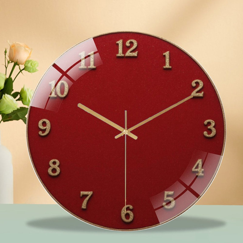 Horloge murale moderne en verre 12 po