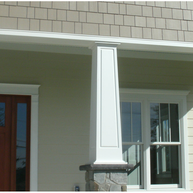 Ensemble de colonne carrée classique en PVC lisse lisse et standard Craftsman, H 48 po x l 23,63 po
