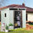 6Ft X 5Ft White Outdoor Metal Shed With Base, Galvanized Iron Build, Protected Panels, Sliding Door & Padlock, Transparent Endurance Plate, Uncomplicated Assembly Process - White, Frame Foundation,-122098285