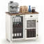 Mini-bar à café avec prise de courant et porte-gobelet 41,7 po
