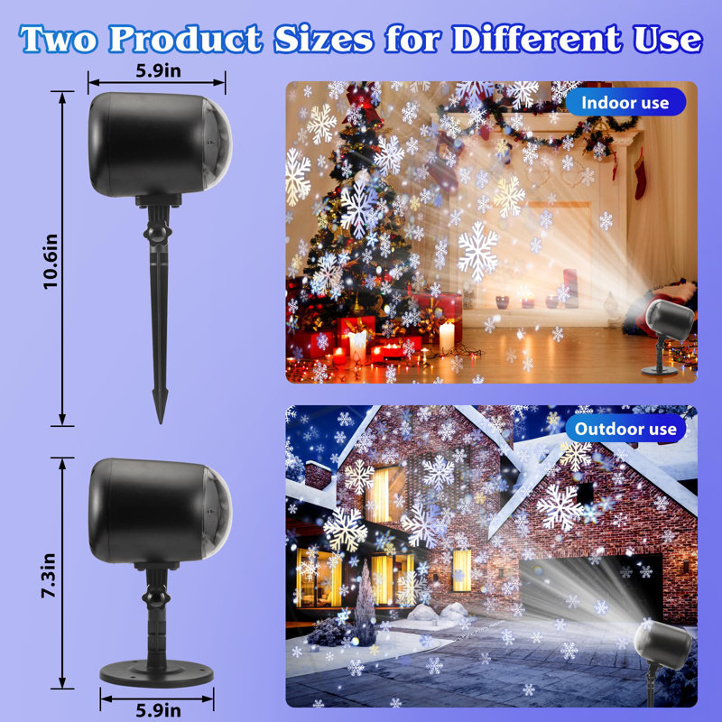 Lareina Snowfall LED Light Projector with Realistic Effects