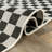 Contemporary Checkered Weather Resistant Reversible Indoor/Outdoor Area Rug-1449258424