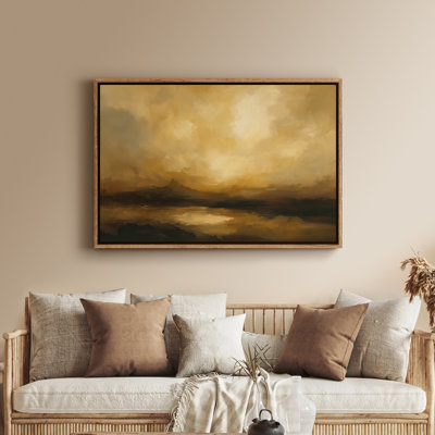 Framed Canvas Wall Art - Vintage Abstract Wall Prints for Bedroom - 24"x36"
