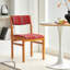 Chaise d'appoint rembourrée rouge (ensemble de 2)