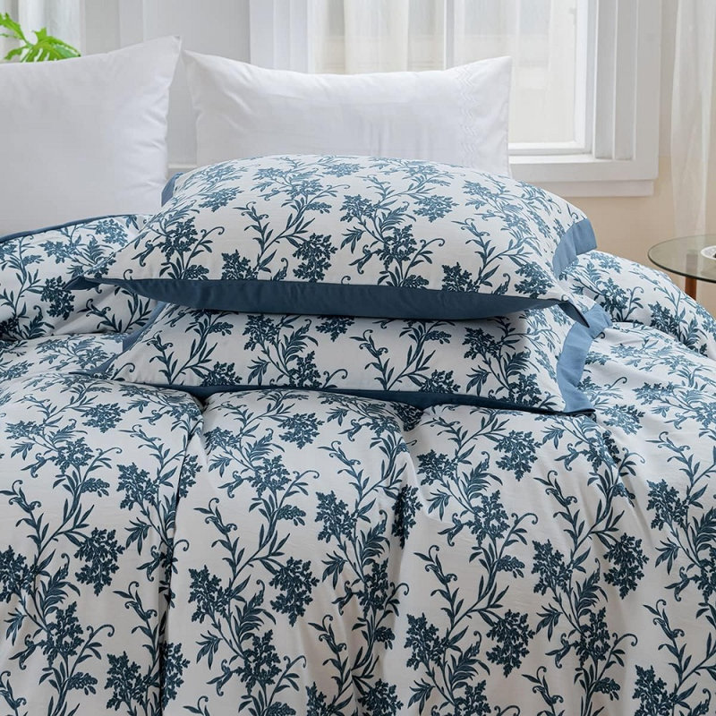 Ensemble de housse de couette floral imprimé fleur de jardin bohème imprimé